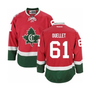 Women Reebok Montreal Canadiens #61 Xavier Ouellet Authentic Red New CD NHL Jersey