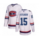 Youth Adidas Montreal Canadiens #15 Jesperi Kotkaniemi Authentic White 2017 100 Classic NHL Jersey