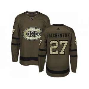Youth Adidas Montreal Canadiens #27 Alex Galchenyuk Green Salute to Service Stitched NHL Jersey