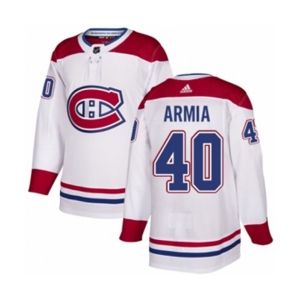 Youth Adidas Montreal Canadiens #40 Joel Armia Authentic White Away NHL Jersey