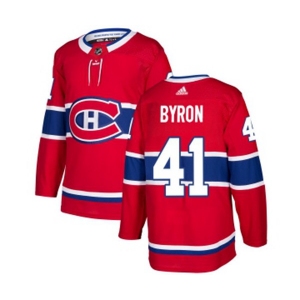 Youth Adidas Montreal Canadiens #41 Paul Byron Premier Red Home NHL Jersey
