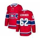 Youth Adidas Montreal Canadiens #62 Artturi Lehkonen Premier Red Home NHL Jersey