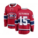 Youth Montreal Canadiens #15 Jesperi Kotkaniemi Authentic Red Home Fanatics Branded Breakaway NHL Jersey