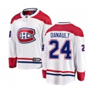 Youth Montreal Canadiens #24 Phillip Danault Authentic White Away Fanatics Branded Breakaway NHL Jersey