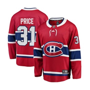 Youth Montreal Canadiens #31 Carey Price Authentic Red Home Fanatics Branded Breakaway NHL Jersey