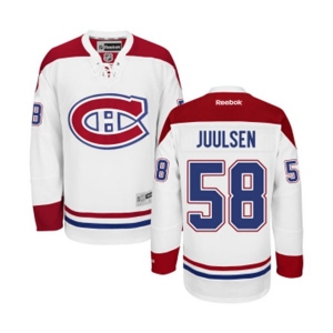 Youth Reebok Montreal Canadiens #58 Noah Juulsen Authentic White Away NHL Jersey