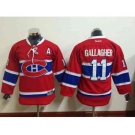 youth nhl jerseys montreal canadiens #11 gallagher red[gallagher][patch A]