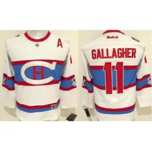 youth nhl jerseys montreal canadiens #11 gallagher white[2016 winter classic][gallagher][patch A]
