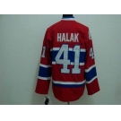 youth nhl montreal canadiens #41 halak red ch