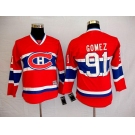 youth nhl montreal canadiens #91 gomez red