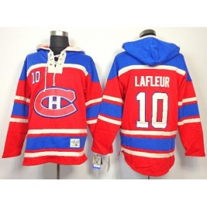 nhl jerseys montreal canadiens #10 lafleur red[pullover hooded sweatshirt]