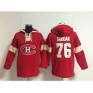 nhl jerseys montreal canadiens #76 subban red-cream[pullover hooded sweatshirt]