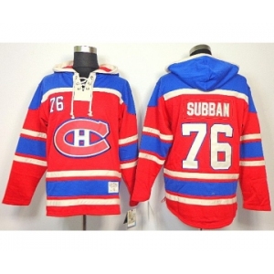 nhl jerseys montreal canadiens #76 subban red[pullover hooded sweatshirt]