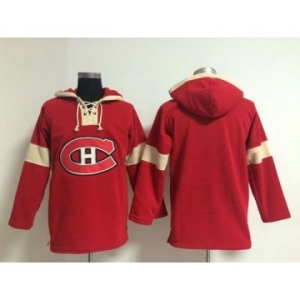 nhl jerseys montreal canadiens blank red-cream[pullover hooded sweatshirt]