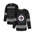 Adidas Winnipeg Jets #10 Dale Hawerchuk Authentic Black Team Logo Fashion NHL Jersey