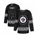 Adidas Winnipeg Jets #13 Brandon Tanev Authentic Black Team Logo Fashion NHL Jersey