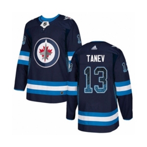 Adidas Winnipeg Jets #13 Brandon Tanev Authentic Navy Blue Drift Fashion NHL Jersey