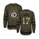 Adidas Winnipeg Jets #17 Adam Lowry Authentic Green Salute to Service NHL Jersey