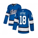 Adidas Winnipeg Jets #18 Bryan Little Authentic Blue Alternate NHL Jersey