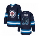 Adidas Winnipeg Jets #18 Bryan Little Authentic Navy Blue Drift Fashion NHL Jersey