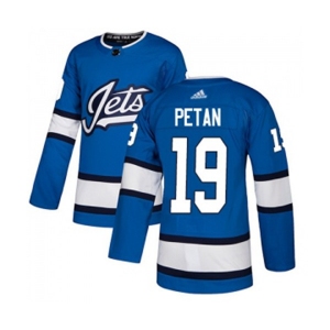 Adidas Winnipeg Jets #19 Nic Petan Premier Blue Alternate NHL Jersey