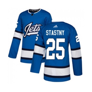 Adidas Winnipeg Jets #25 Paul Stastny Premier Blue Alternate NHL Jersey