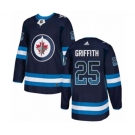 Adidas Winnipeg Jets #25 Seth Griffith Authentic Navy Blue Drift Fashion NHL Jersey