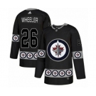 Adidas Winnipeg Jets #26 Blake Wheeler Authentic Black Team Logo Fashion NHL Jersey