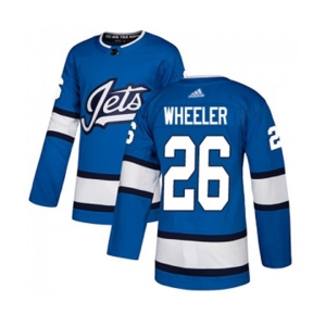 Adidas Winnipeg Jets #26 Blake Wheeler Authentic Blue Alternate NHL Jersey