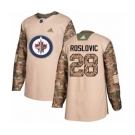 Adidas Winnipeg Jets #28 Jack Roslovic Authentic Camo Veterans Day Practice NHL Jersey