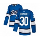 Adidas Winnipeg Jets #30 Laurent Brossoit Authentic Blue Alternate NHL Jersey