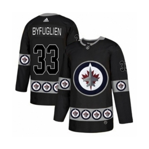 Adidas Winnipeg Jets #33 Dustin Byfuglien Authentic Black Team Logo Fashion NHL Jersey