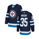 Adidas Winnipeg Jets #35 Steve Mason Authentic Navy Blue Home NHL Jersey