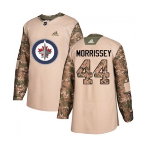 Adidas Winnipeg Jets #44 Josh Morrissey Authentic Camo Veterans Day Practice NHL Jersey