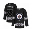 Adidas Winnipeg Jets #55 Mark Scheifele Authentic Black Team Logo Fashion NHL Jersey