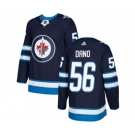 Adidas Winnipeg Jets #56 Marko Dano Authentic Navy Blue Home NHL Jersey