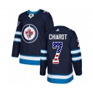 Adidas Winnipeg Jets #7 Ben Chiarot Authentic Navy Blue USA Flag Fashion NHL Jersey