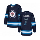 Adidas Winnipeg Jets #7 Keith Tkachuk Authentic Navy Blue Drift Fashion NHL Jersey