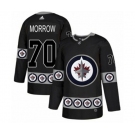 Adidas Winnipeg Jets #70 Joe Morrow Authentic Black Team Logo Fashion NHL Jersey