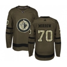 Adidas Winnipeg Jets #70 Joe Morrow Authentic Green Salute to Service NHL Jersey