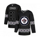 Adidas Winnipeg Jets #81 Kyle Connor Authentic Black Team Logo Fashion NHL Jersey