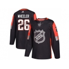 Men Adidas Winnipeg Jets #26 Blake Wheeler Black 2018 All-Star Central Division Authentic Stitched NHL Jersey