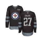 Men Adidas Winnipeg Jets #27 Nikolaj Ehlers Black 1917-2017 100th Anniversary Stitched NHL Jersey