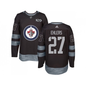 Men Adidas Winnipeg Jets #27 Nikolaj Ehlers Black 1917-2017 100th Anniversary Stitched NHL Jersey