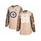 Men Adidas Winnipeg Jets #39 Tobias Enstrom Camo Authentic 2017 Veterans Day Stitched NHL Jersey