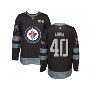 Men Adidas Winnipeg Jets #40 Joel Armia Black 1917-2017 100th Anniversary Stitched NHL Jersey