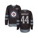 Men Adidas Winnipeg Jets #44 Josh Morrissey Black 1917-2017 100th Anniversary Stitched NHL Jersey