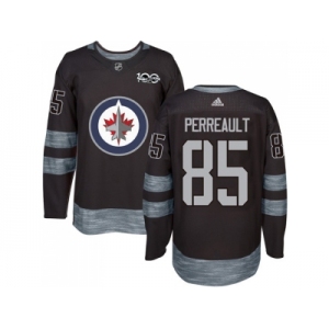 Men Adidas Winnipeg Jets #85 Mathieu Perreault Black 1917-2017 100th Anniversary Stitched NHL Jersey