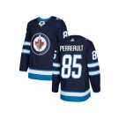 Men Adidas Winnipeg Jets #85 Mathieu Perreault Navy Blue Home Authentic Stitched NHL Jersey