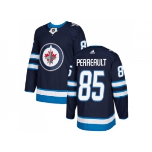 Men Adidas Winnipeg Jets #85 Mathieu Perreault Navy Blue Home Authentic Stitched NHL Jersey